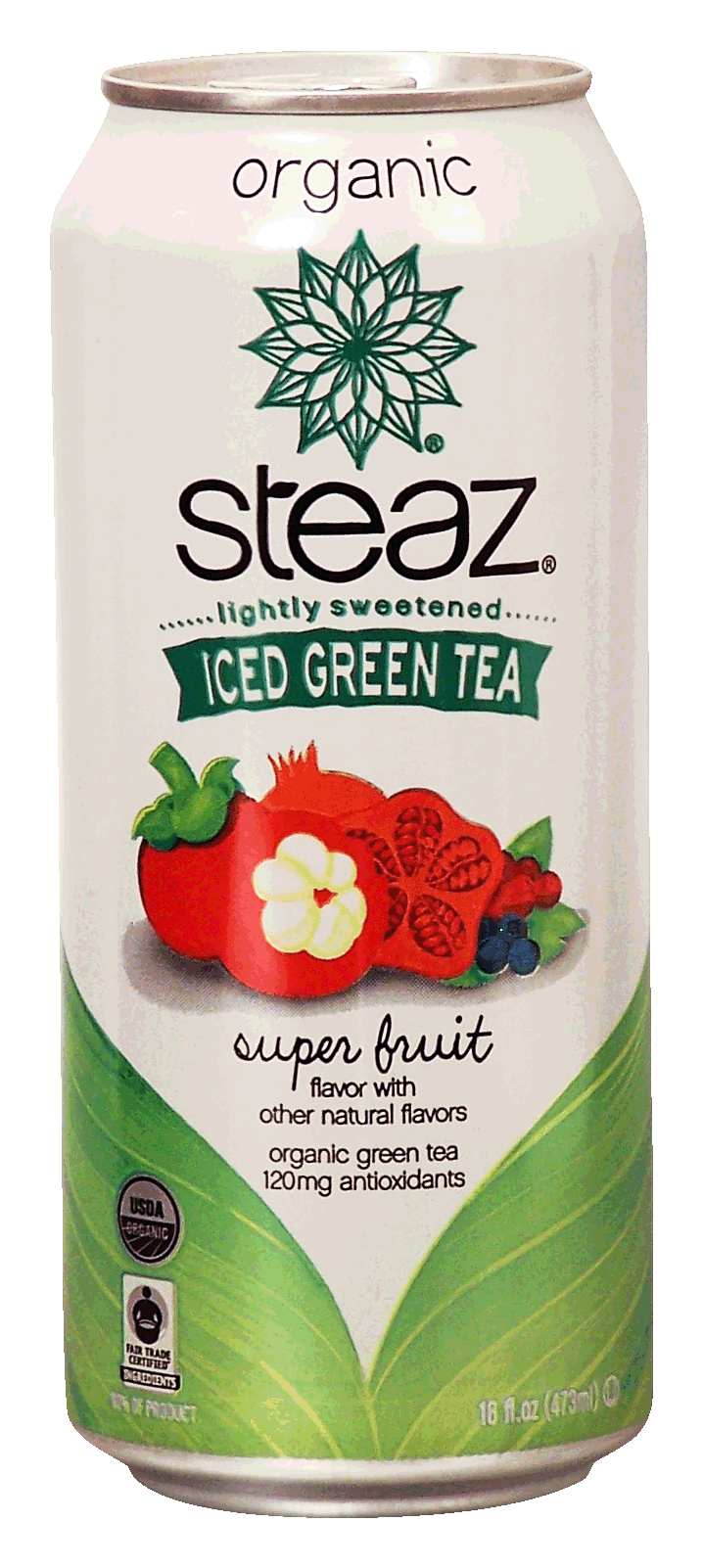 steaz  super fruit iced green tea, organic Full-Size Picture